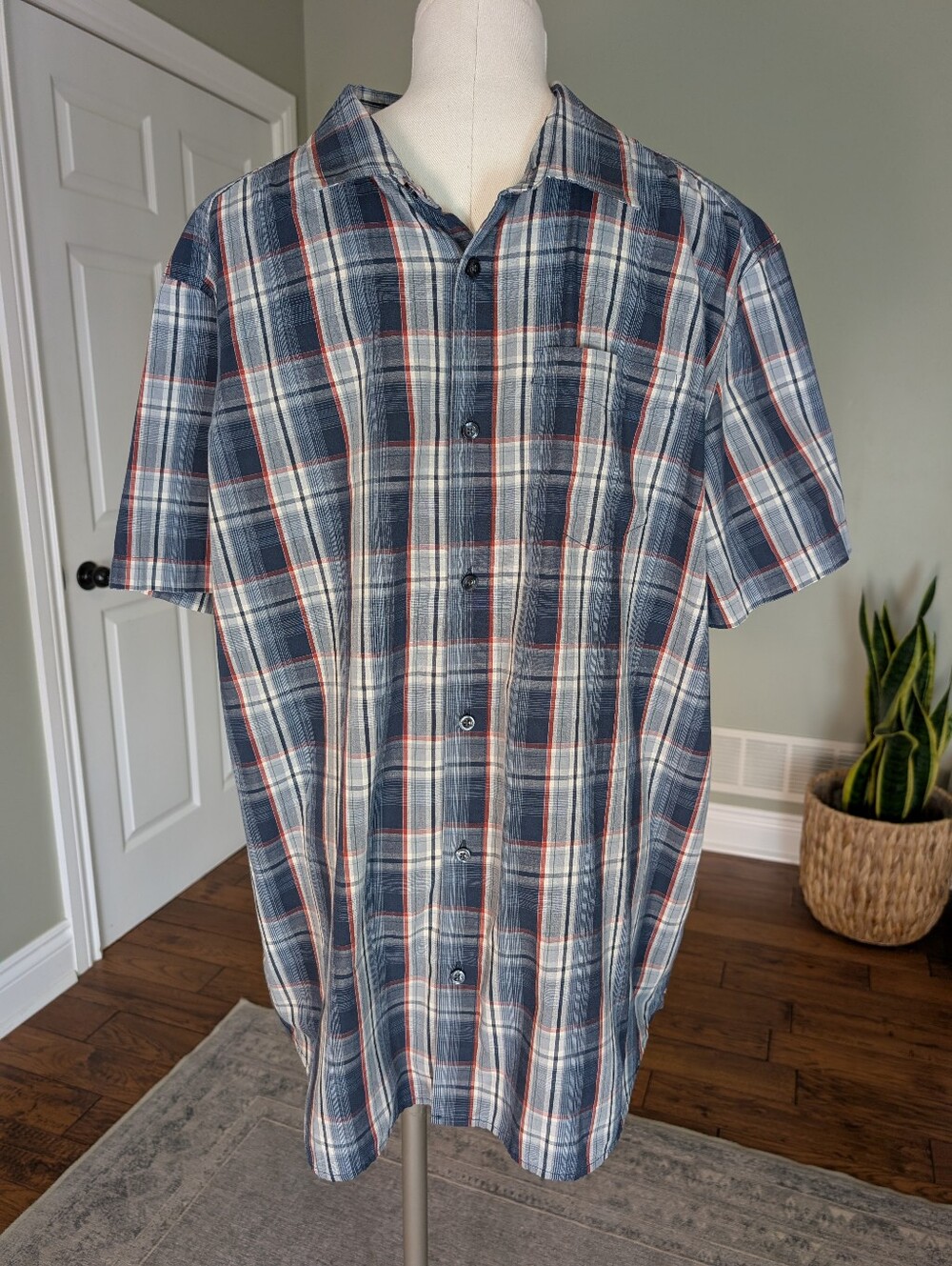The North Face Plaid Button Up Shirt Outdoor Hiking Camp XXL